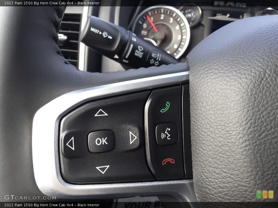 Black Interior Steering Wheel for the 2022 Ram 1500 Big Horn Crew Cab 4x4 #143503037