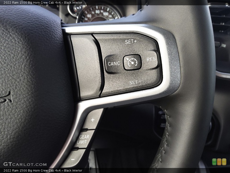 Black Interior Steering Wheel for the 2022 Ram 1500 Big Horn Crew Cab 4x4 #143503043
