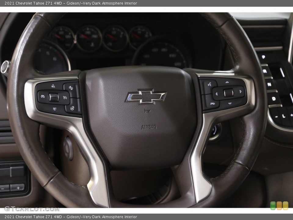 Gideon/­Very Dark Atmosphere Interior Steering Wheel for the 2021 Chevrolet Tahoe Z71 4WD #143506675