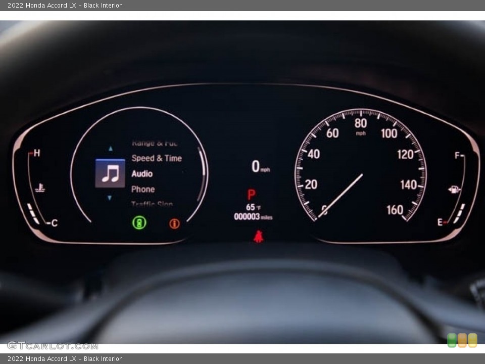 Black Interior Gauges for the 2022 Honda Accord LX #143512860