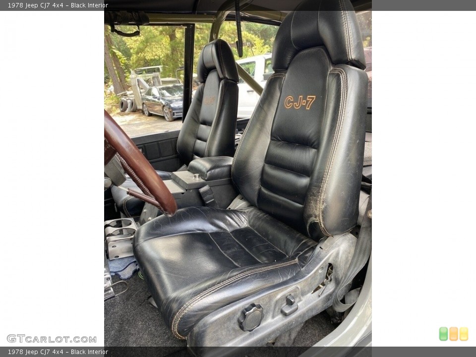 Black Interior Front Seat for the 1978 Jeep CJ7 4x4 #143513451