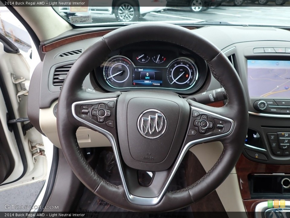 Light Neutral Interior Steering Wheel for the 2014 Buick Regal AWD #143514804