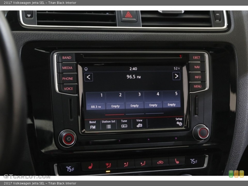 Titan Black Interior Controls for the 2017 Volkswagen Jetta SEL #143515850