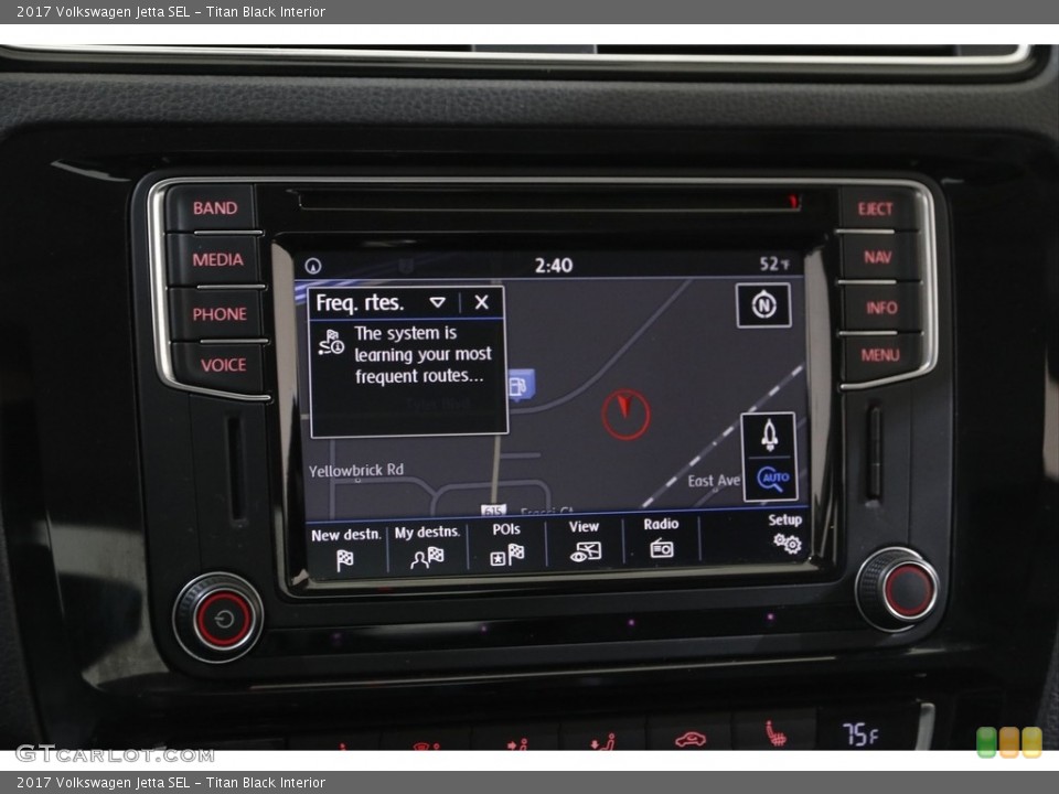 Titan Black Interior Navigation for the 2017 Volkswagen Jetta SEL #143515875
