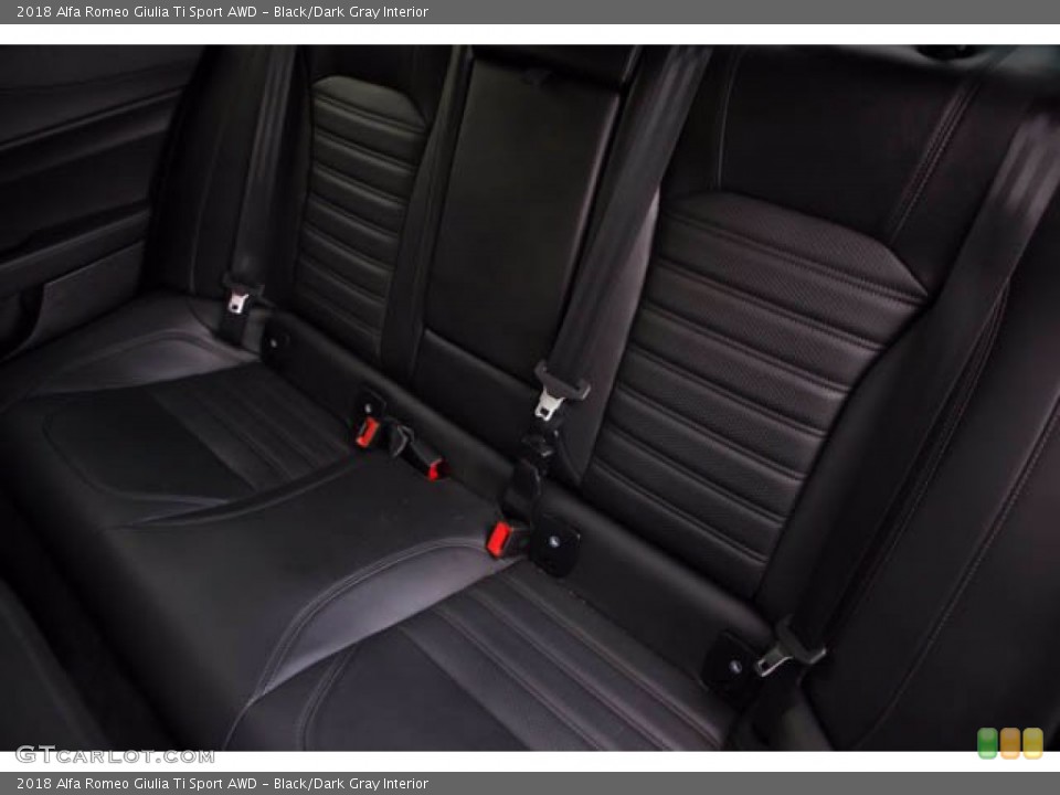Black/Dark Gray Interior Rear Seat for the 2018 Alfa Romeo Giulia Ti Sport AWD #143521766