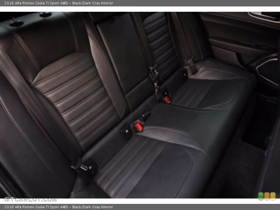 Black/Dark Gray Interior Rear Seat for the 2018 Alfa Romeo Giulia Ti Sport AWD #143521823