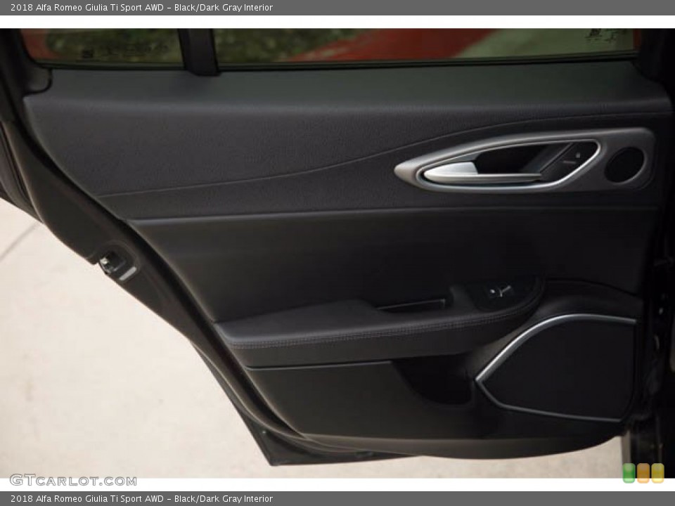 Black/Dark Gray Interior Door Panel for the 2018 Alfa Romeo Giulia Ti Sport AWD #143521979