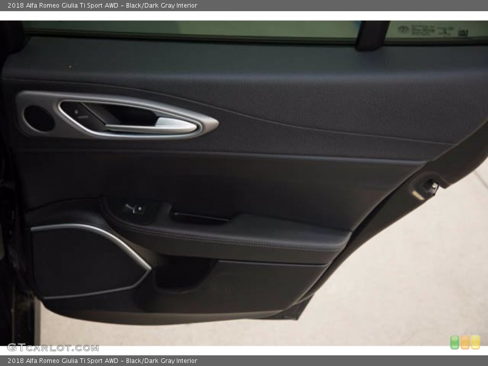 Black/Dark Gray Interior Door Panel for the 2018 Alfa Romeo Giulia Ti Sport AWD #143521997