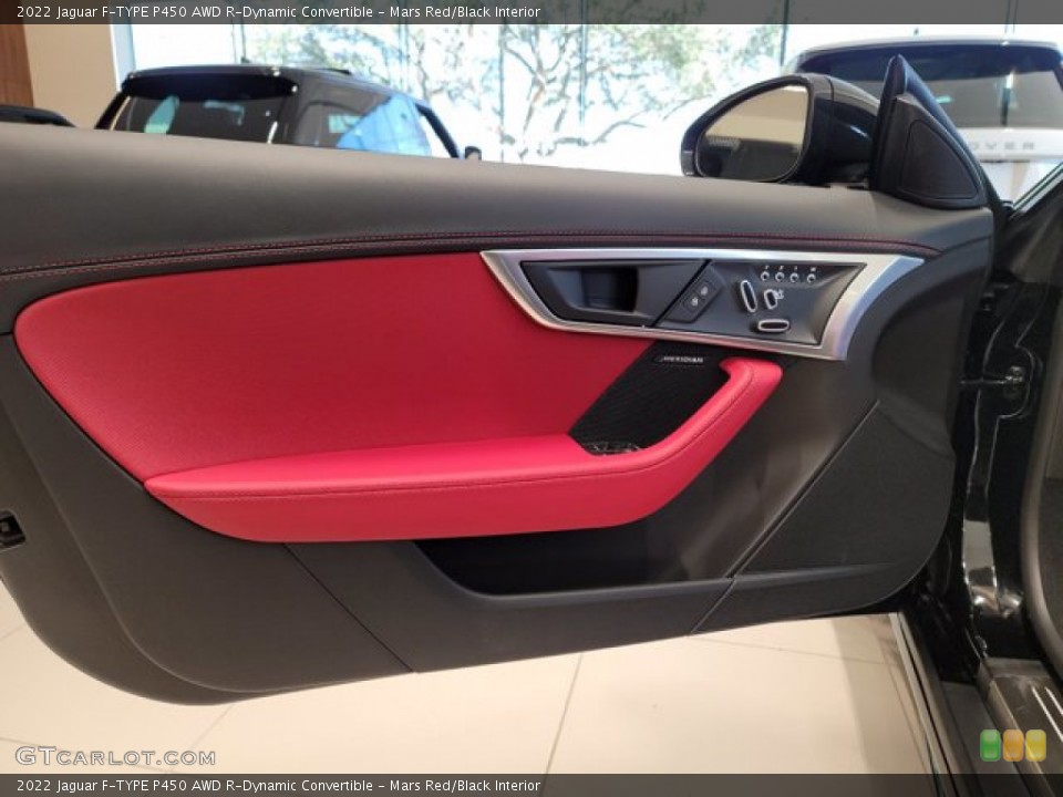 Mars Red/Black Interior Door Panel for the 2022 Jaguar F-TYPE P450 AWD R-Dynamic Convertible #143522003