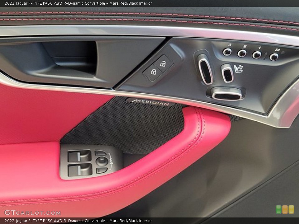 Mars Red/Black Interior Door Panel for the 2022 Jaguar F-TYPE P450 AWD R-Dynamic Convertible #143522021