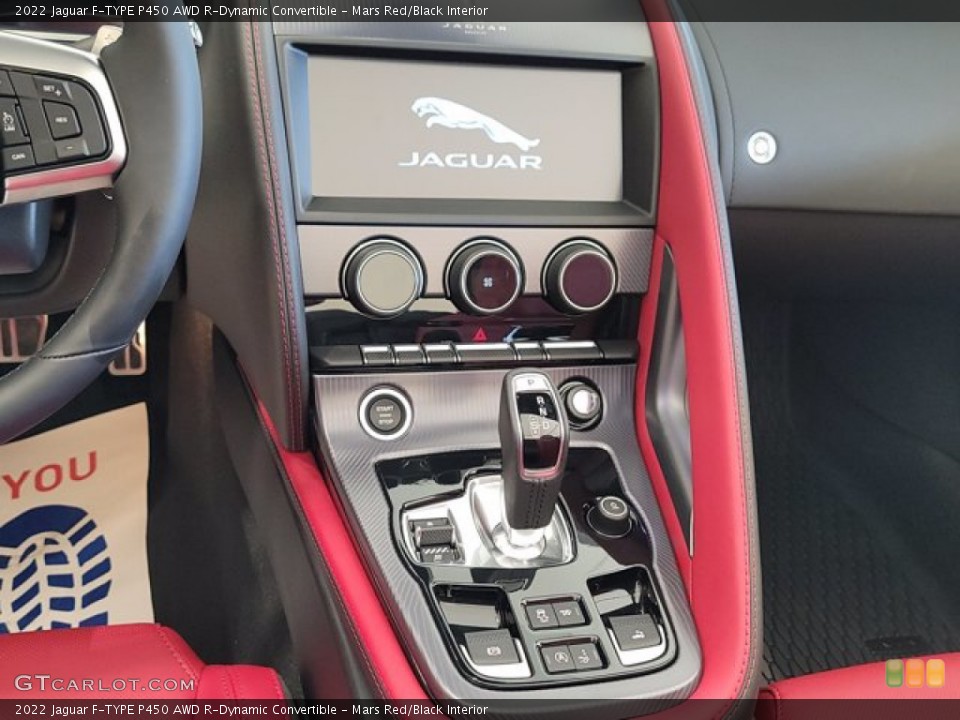 Mars Red/Black Interior Controls for the 2022 Jaguar F-TYPE P450 AWD R-Dynamic Convertible #143522092