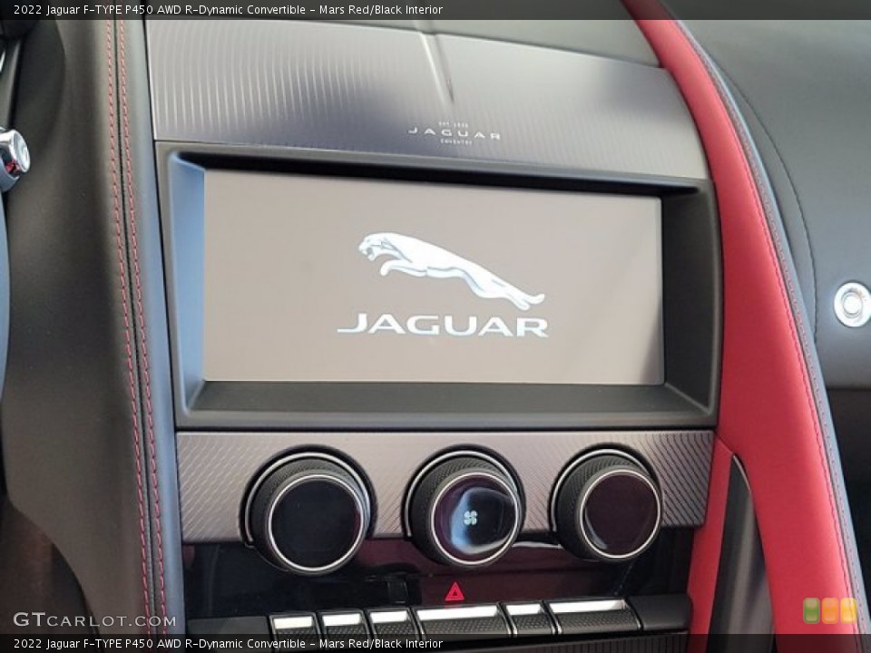 Mars Red/Black Interior Controls for the 2022 Jaguar F-TYPE P450 AWD R-Dynamic Convertible #143522108