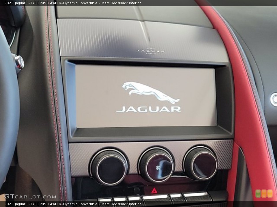 Mars Red/Black Interior Controls for the 2022 Jaguar F-TYPE P450 AWD R-Dynamic Convertible #143522126