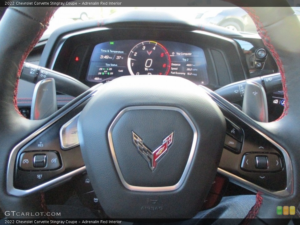 Adrenalin Red Interior Steering Wheel for the 2022 Chevrolet Corvette Stingray Coupe #143522645