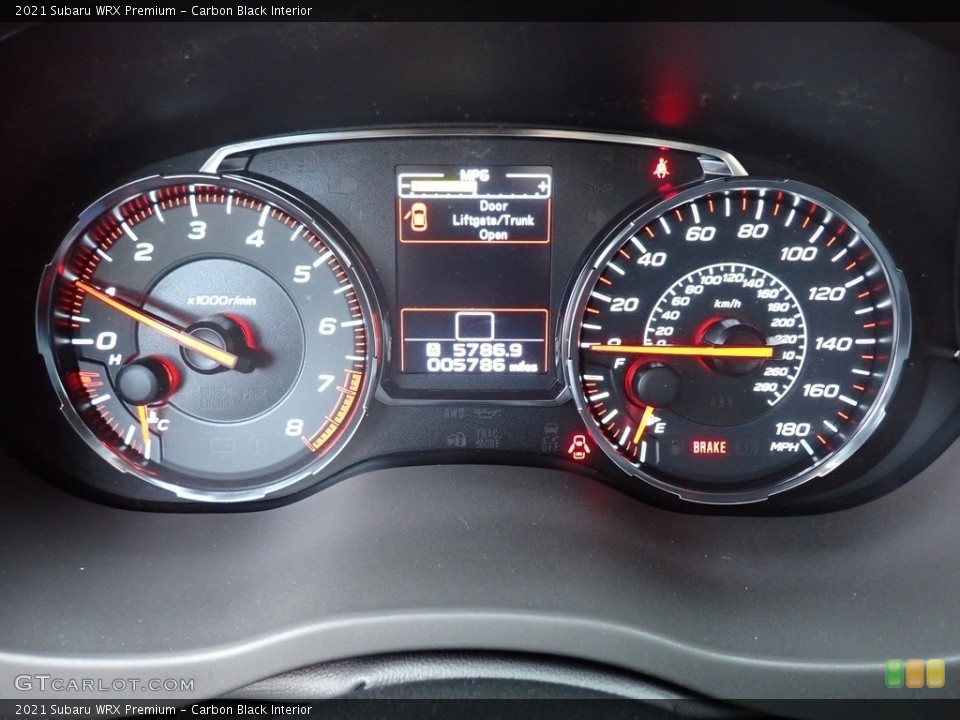Carbon Black Interior Gauges for the 2021 Subaru WRX Premium #143526202