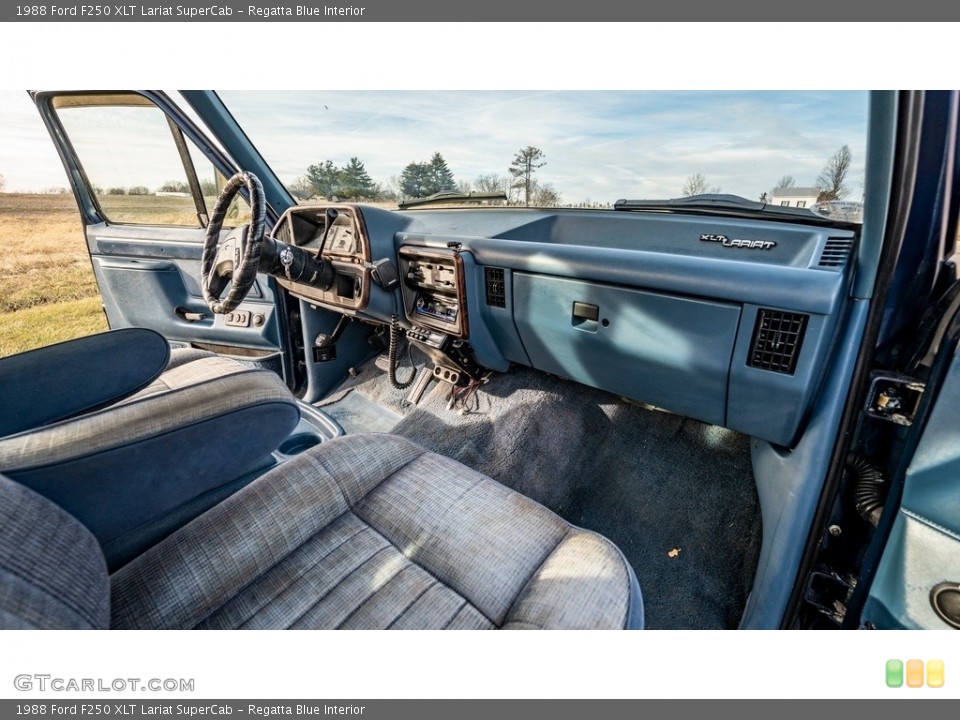 Regatta Blue 1988 Ford F250 Interiors