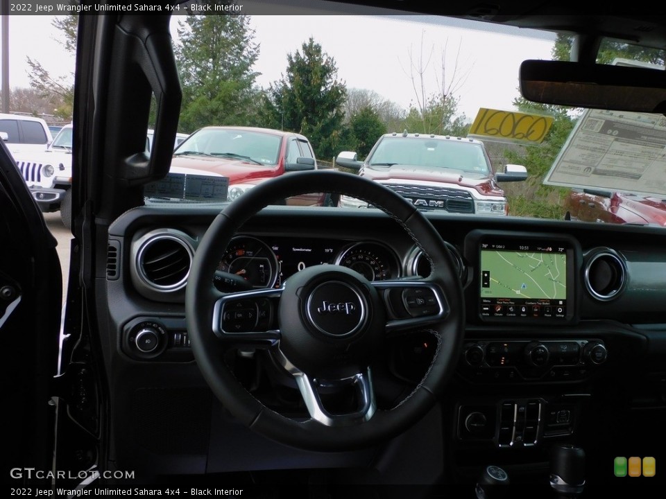 Black Interior Steering Wheel for the 2022 Jeep Wrangler Unlimited Sahara 4x4 #143529805