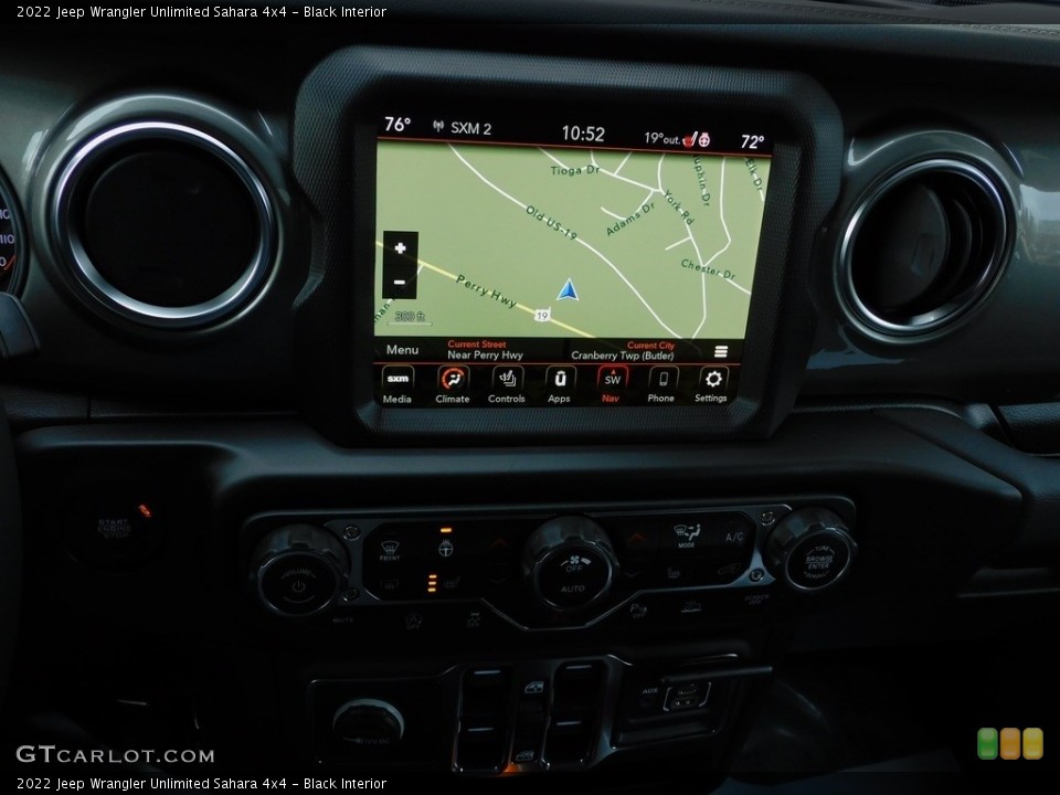 Black Interior Navigation for the 2022 Jeep Wrangler Unlimited Sahara 4x4 #143529841