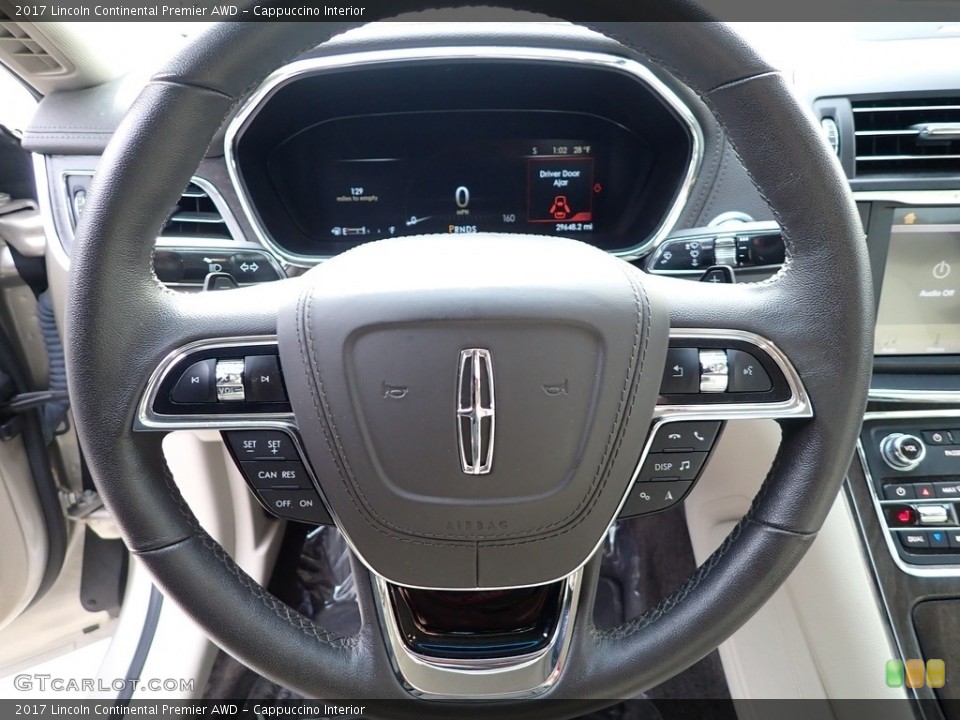 Cappuccino Interior Steering Wheel for the 2017 Lincoln Continental Premier AWD #143532400