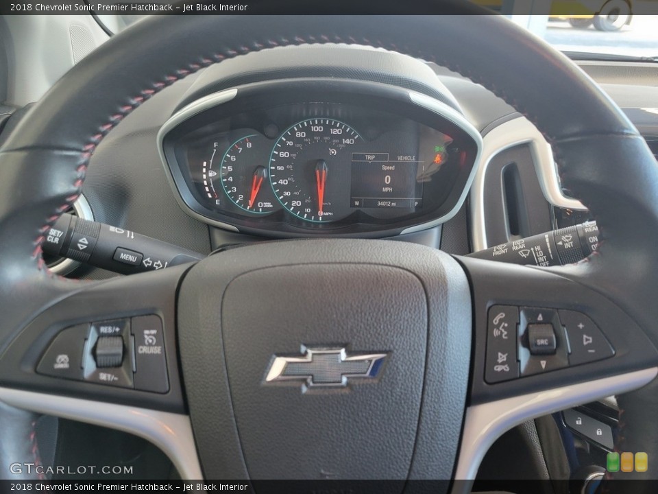 Jet Black Interior Steering Wheel for the 2018 Chevrolet Sonic Premier Hatchback #143532981