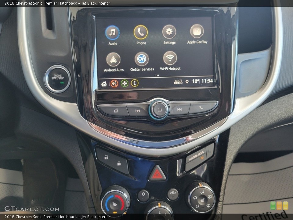 Jet Black Interior Controls for the 2018 Chevrolet Sonic Premier Hatchback #143533080