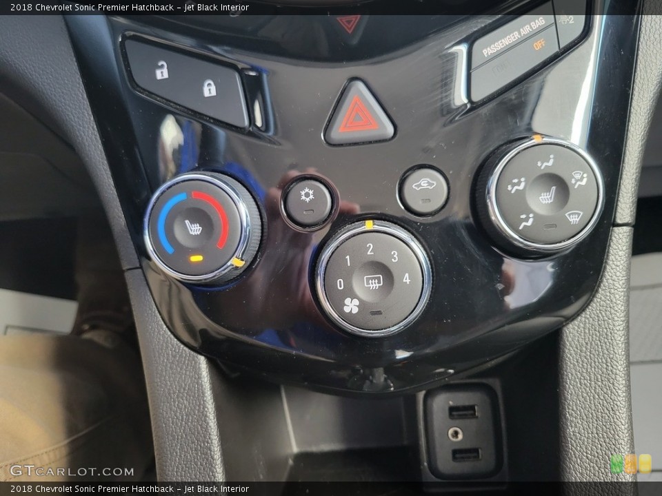 Jet Black Interior Controls for the 2018 Chevrolet Sonic Premier Hatchback #143533101
