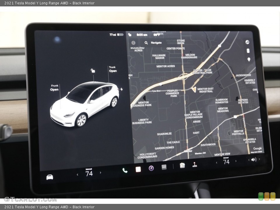Black Interior Navigation for the 2021 Tesla Model Y Long Range AWD #143536374