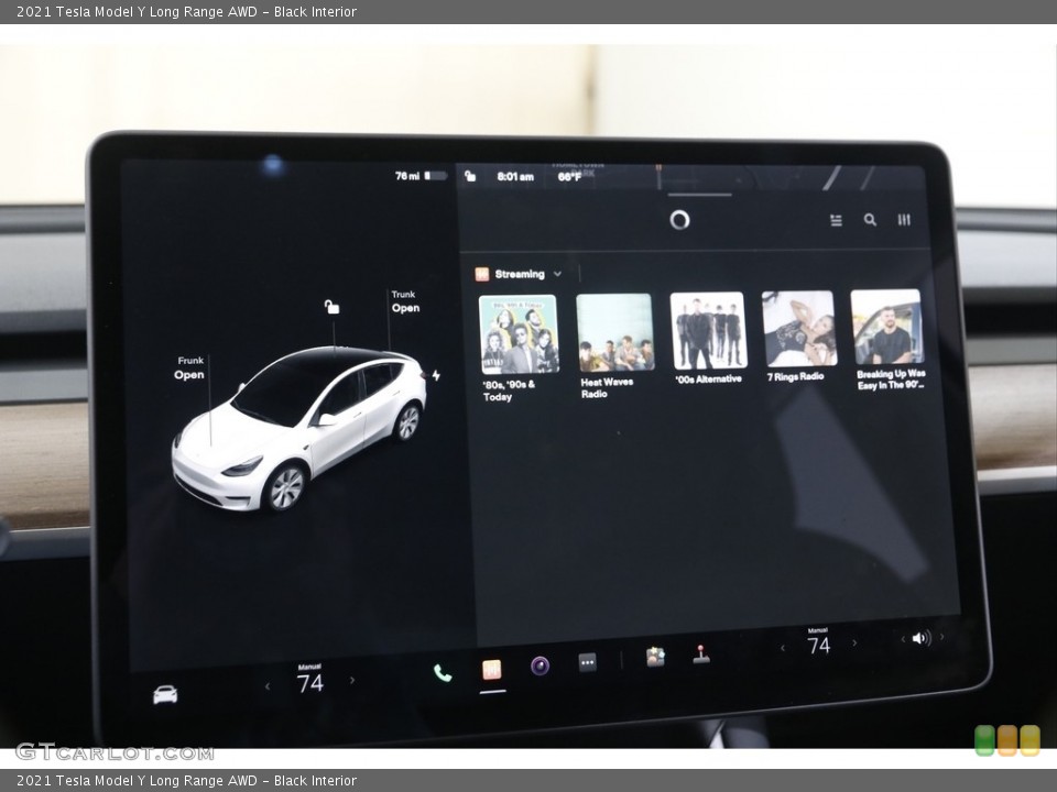 Black Interior Controls for the 2021 Tesla Model Y Long Range AWD #143536407