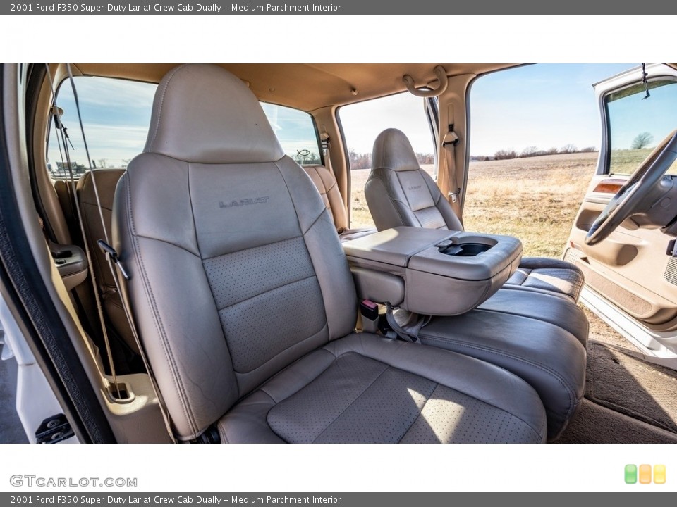 Medium Parchment Interior Front Seat for the 2001 Ford F350 Super Duty Lariat Crew Cab Dually #143542645