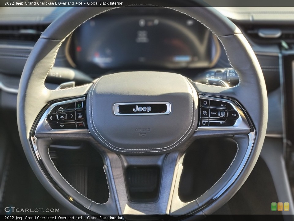 Global Black Interior Steering Wheel for the 2022 Jeep Grand Cherokee L Overland 4x4 #143543428