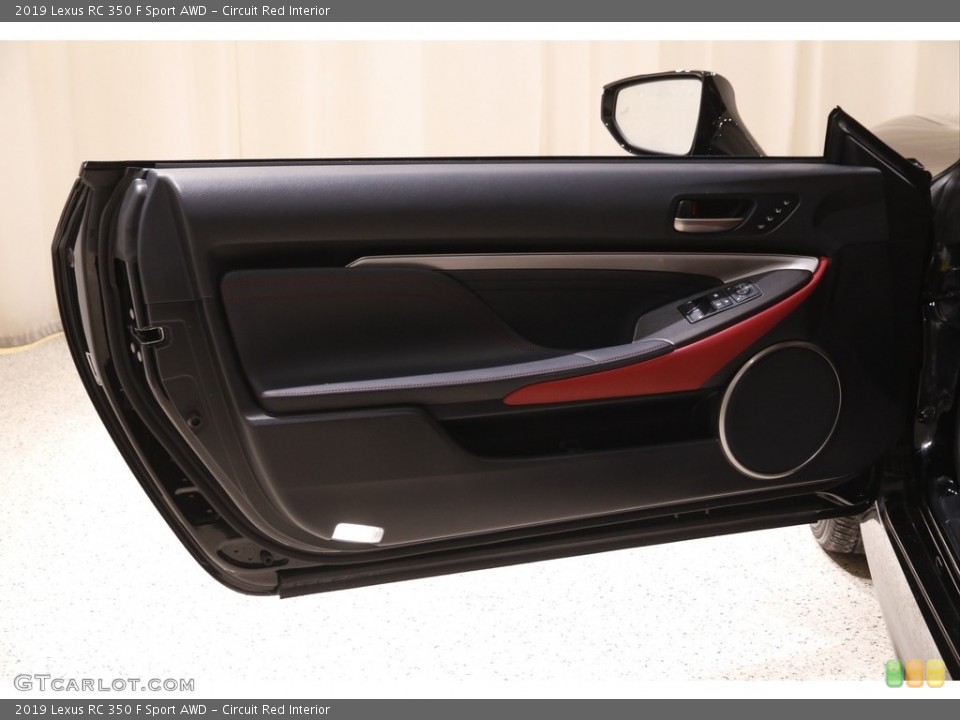 Circuit Red Interior Door Panel for the 2019 Lexus RC 350 F Sport AWD #143544331