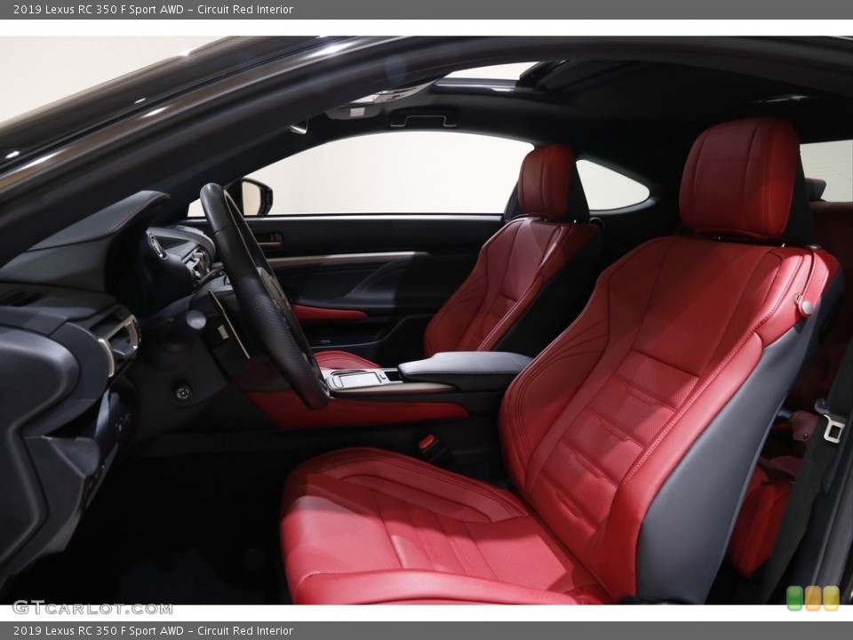 Circuit Red Interior Photo for the 2019 Lexus RC 350 F Sport AWD #143544346