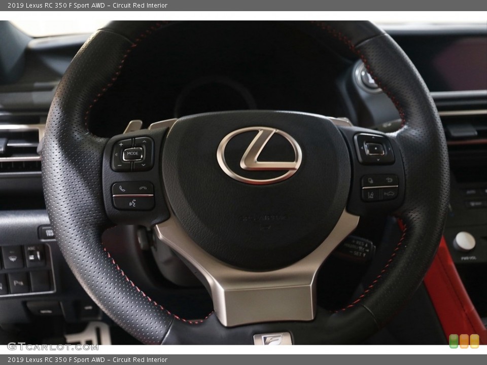 Circuit Red Interior Steering Wheel for the 2019 Lexus RC 350 F Sport AWD #143544376
