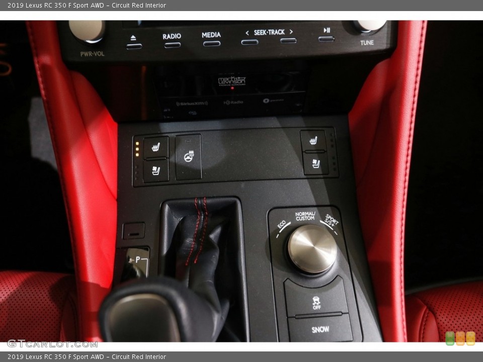 Circuit Red Interior Controls for the 2019 Lexus RC 350 F Sport AWD #143544499