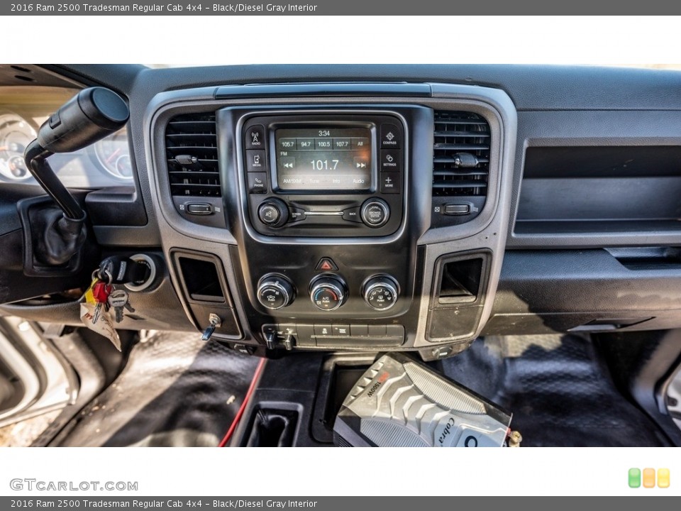 Black/Diesel Gray Interior Controls for the 2016 Ram 2500 Tradesman Regular Cab 4x4 #143545444