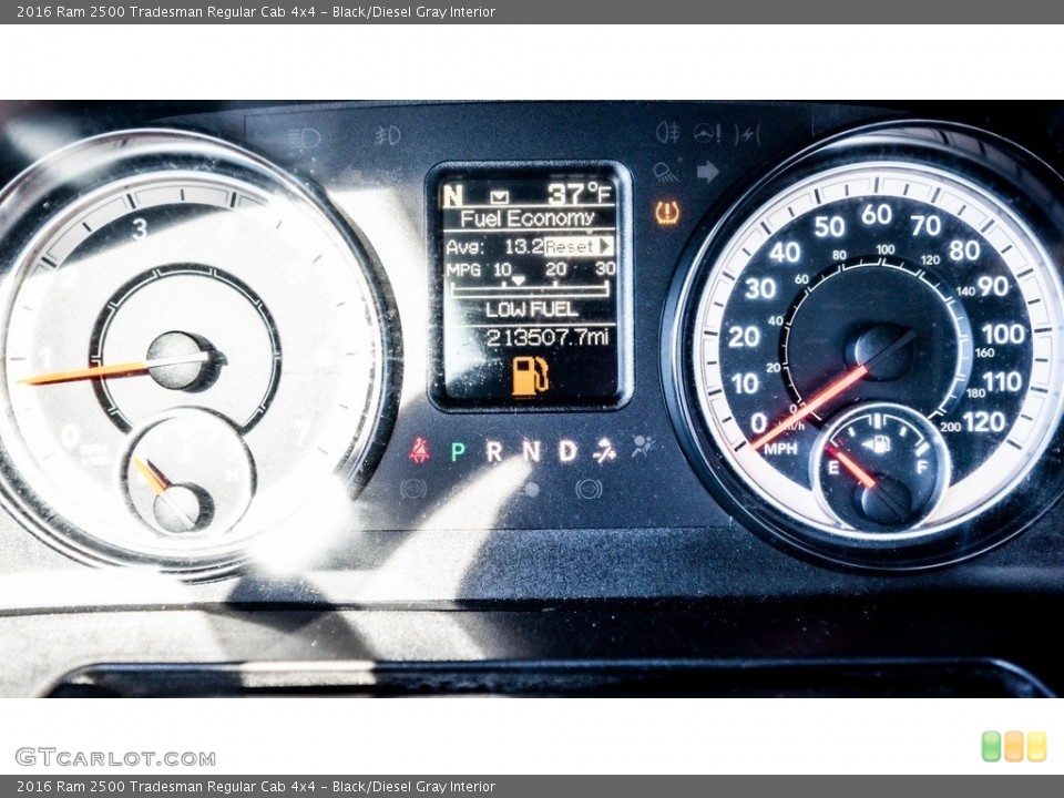 Black/Diesel Gray Interior Gauges for the 2016 Ram 2500 Tradesman Regular Cab 4x4 #143545486