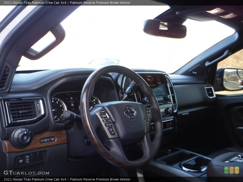 Platinum Reserve Premium Brown Interior Dashboard for the 2021 Nissan Titan Platinum Crew Cab 4x4 #143547198