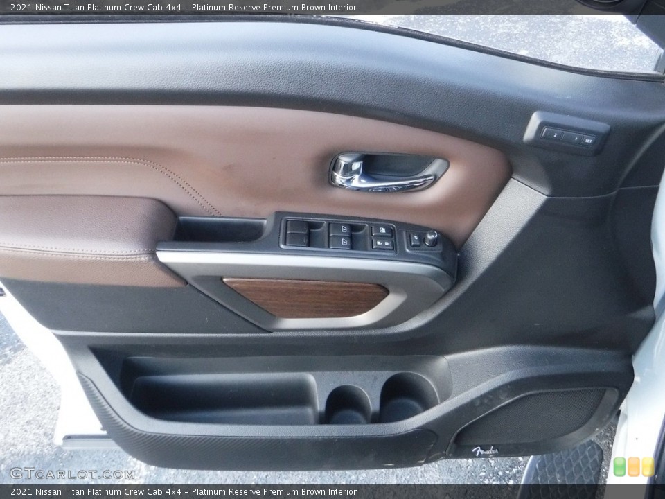 Platinum Reserve Premium Brown Interior Door Panel for the 2021 Nissan Titan Platinum Crew Cab 4x4 #143547209
