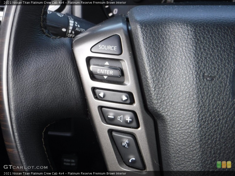 Platinum Reserve Premium Brown Interior Steering Wheel for the 2021 Nissan Titan Platinum Crew Cab 4x4 #143547423