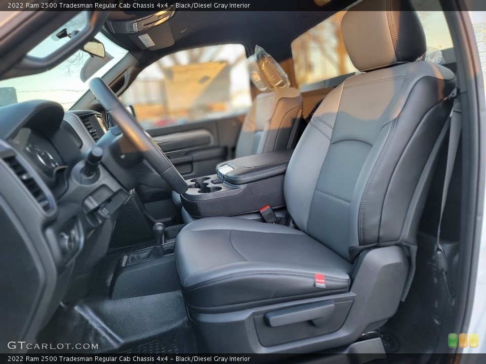 Black/Diesel Gray Interior Photo for the 2022 Ram 2500 Tradesman Regular Cab Chassis 4x4 #143547855