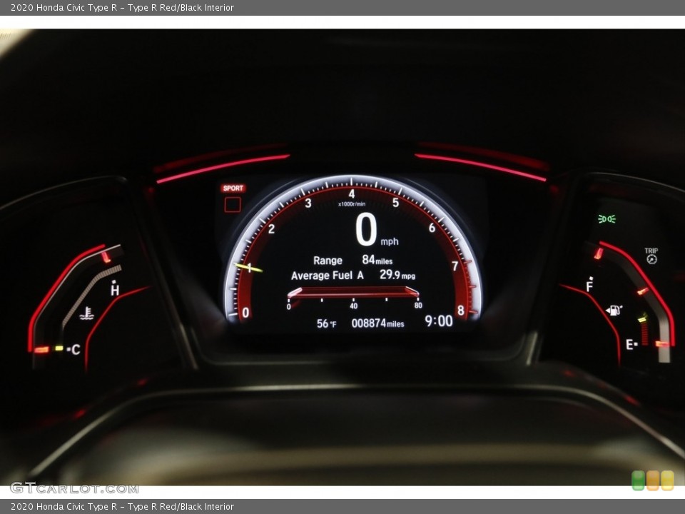 Type R Red/Black Interior Gauges for the 2020 Honda Civic Type R #143552670