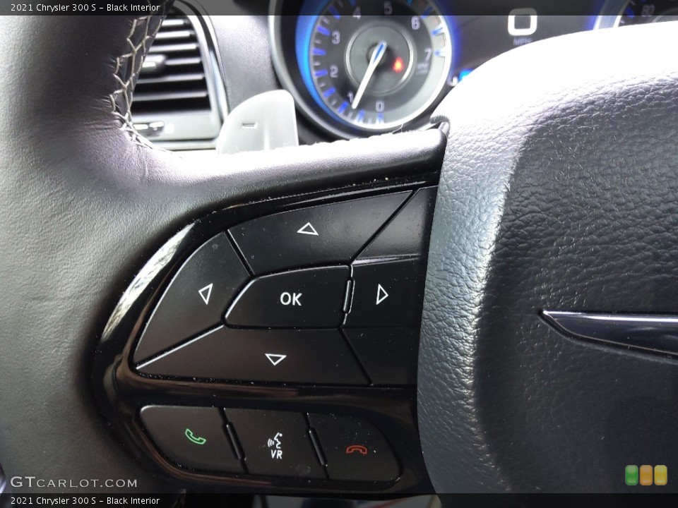 Black Interior Steering Wheel for the 2021 Chrysler 300 S #143553715