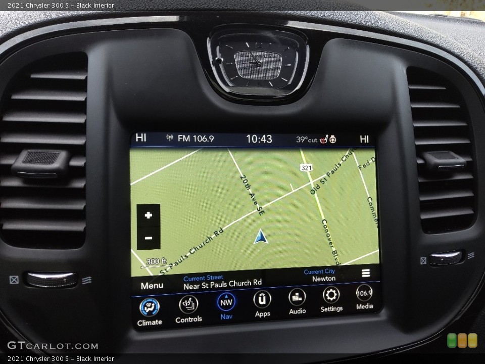 Black Interior Navigation for the 2021 Chrysler 300 S #143553853