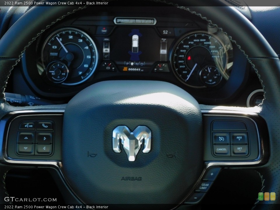 Black Interior Steering Wheel for the 2022 Ram 2500 Power Wagon Crew Cab 4x4 #143554522
