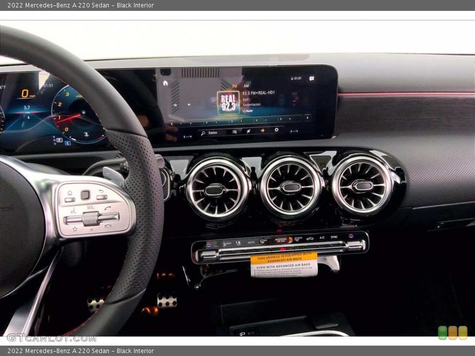 Black Interior Controls for the 2022 Mercedes-Benz A 220 Sedan #143555800