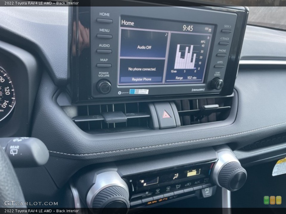 Black Interior Controls for the 2022 Toyota RAV4 LE AWD #143556076