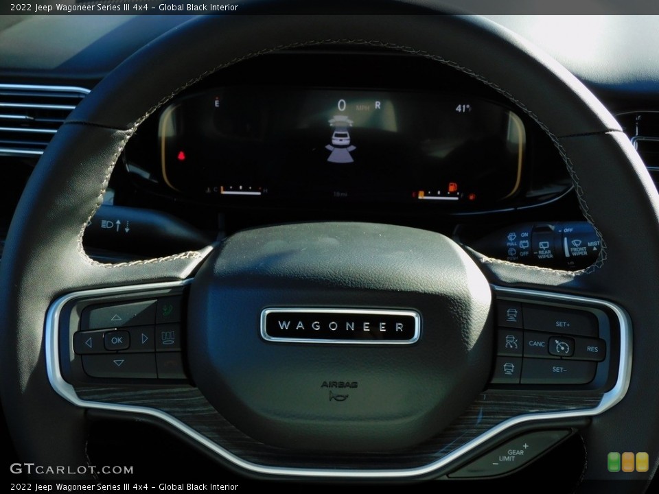 Global Black Interior Steering Wheel for the 2022 Jeep Wagoneer Series III 4x4 #143556920