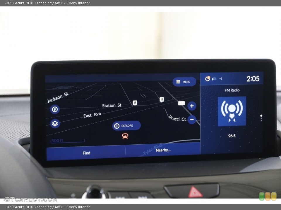 Ebony Interior Navigation for the 2020 Acura RDX Technology AWD #143557579