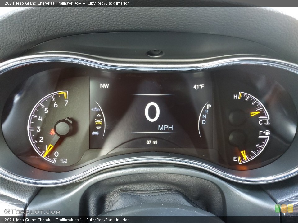 Ruby Red/Black Interior Gauges for the 2021 Jeep Grand Cherokee Trailhawk 4x4 #143557845