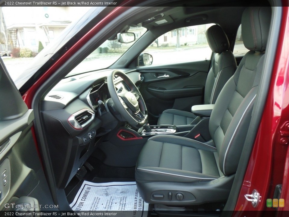 Jet Black w/Red Accents Interior Front Seat for the 2022 Chevrolet TrailBlazer RS #143557993